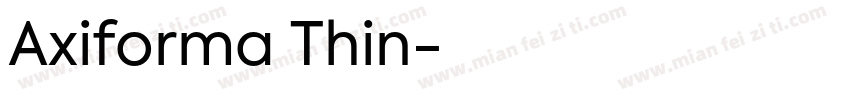Axiforma Thin字体转换